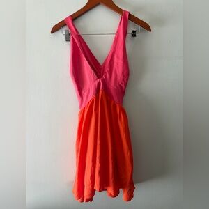 Bebe Pink and Orange Dress size 4